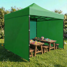 Automatic pop-up garden event pavilion tent, 3x3 m, green, MultiGarden