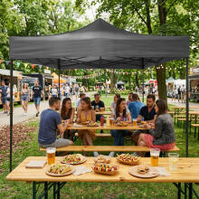 Automatic pop-up garden event pavilion canopy tent, 3x3 m, grey, MultiGarden