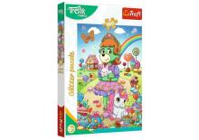 Puzzle with glitter Treflik Family 100 pcs. Glitter Trefliki Trefl 14833