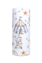 Diaper - 27534 - FLANNEL PRINT - EGA -  CYRK - BLUE - size 70x80 cm