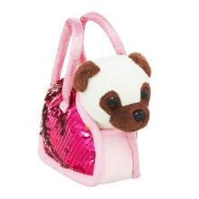 Plush toy - 84385 / 43854  - DOGGIE  in sequins - size 11 cm