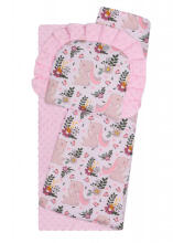 Bedding set to Strolley - 634 - MINKY / COTTON PRINT - PINK