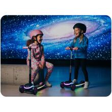 Three-Wheeled Balance Scooter for Kids LED Ricokids Leddi - Black and Pink