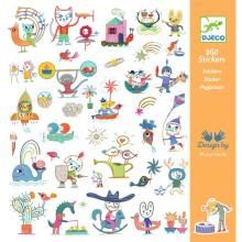 160 uzlīmes – Djeco tēli