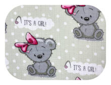 Diaper - 19935 - TETRA PRINT - EGA - GIRL - GREY - size 70x80 cm