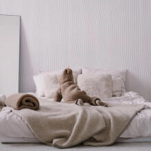 Blanket - ZAFFIRO - WOOL - NEVADA / BARANEK - GREY - size 75x100 cm