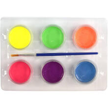 Ūdens krāsas - 06545 - sejai - 6 krāsas - NEONS