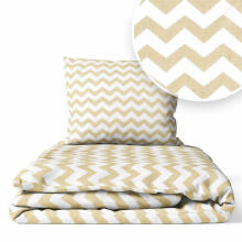 Pārvalku komplekts - 2 gab - 120x90, 40x60 - ZIGZAG - BEIGE