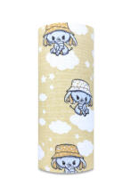 Diaper - 29781 - TETRA PRINT - EGA - ELEPHANT in a HAT - BEIGIE -  size 70x80 cm