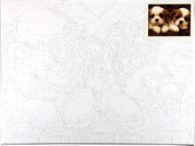 Рисование по номерам - 50913 - 2 ЩЕНКА - размер 40x30 см