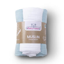 Autiņš - KOMPLEKTS - TB0488/33 - MUSLINS - divslāņu - izmērs 70x80 cm - MINT