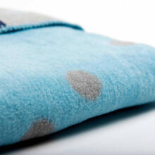 Blanket - WOMAR - COTTON - size 100x150 - GREY / BLUE