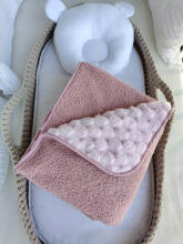 Blanket - 675 - double - CUBE / BOCULA - DIRTY PINK - size 80x90 cm