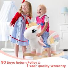 Rocking  Chair Unicorn Art.285414 Mīksts šūpuļzirdziņš ar muguriņas atbalstu (Šupuļzirgs)