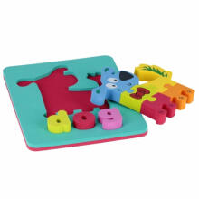 Puzzle - 64911 - foam - ANIMALS - 16x20 cm - MIX