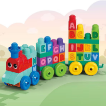 Mega Bloks Building Basics Abc Learning Train Art.964835 Конструктор обучающий поезд с алфавитом