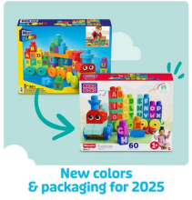 Mega Bloks Building Basics Abc Learning Train Art.964835 Конструктор обучающий поезд с алфавитом