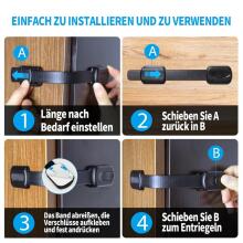 Echocube Baby Cabinet Lock Art.285875 Black Drawer/refrigerator protection,1 psc