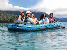 Inflatable boat Excursion 5, 5-person, with pump, 2 oars and bag, INTEX 66325