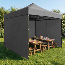 Jumta pārklājs 3x3 m dārza paviljonam 420D PVC, pelēks, MultiGarden