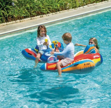 Inflatable fighter jet swimming float for kids airplane with water gun INTEX 57531