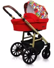Babylux Aspero Art.286102 Black Coral Universal 3-in-1 stroller