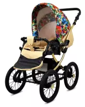 Babylux Classic Art.286134 Lilac Flowers   Детская классическая коляска 3 в 1