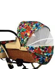 Babylux Classic Art.286136 Olive Stars Bērnu klasiskie ratiņi 3 vienā