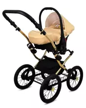Babylux Classic Art.286136 Olive Stars Bērnu klasiskie ratiņi 3 vienā