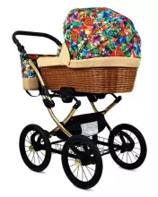 Babylux Classic Art.286140 Garden Flowers Детская классическая коляска 3 в 1