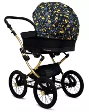 Babylux Margaret Gold Art.286151 Black Dots Bērnu klasiskie ratiņi 3 vienā