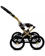 Babylux Margaret Gold Art.286152 Black Grey  Classic 3-in-1 baby stroller