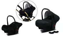 Babylux Margaret Gold Art.286152 Black Grey  Classic 3-in-1 baby stroller