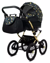 Babylux Margaret Gold Art.286153 Bouguets Peony  Детская классическая коляска 3 в 1