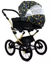 Babylux Margaret Gold Art.286155 Grey Flex  Детская классическая коляска 3 в 1