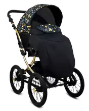 Babylux Margaret Gold Art.286161 White Dots Bērnu klasiskie ratiņi 3 vienā