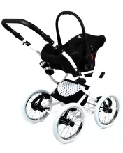 Babylux Margaret White Art.286164 Bouguests Peony  Classic 3-in-1 baby stroller