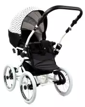 Babylux Margaret White Art.286171 Roses and Tulips Classic 3-in-1 baby stroller