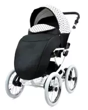 Babylux Margaret White Art.286171 Roses and Tulips Classic 3-in-1 baby stroller