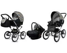 Babylux Margaret Exclusive Art.286180 Magic Grey Детская классическая коляска 3 в 1
