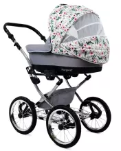Babylux Margaret Exclusive Art.286186 White Dots Classic 3-in-1 baby stroller