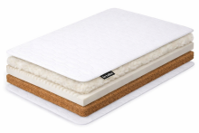 La Bebe™ matracis 120×60 cm Sleep, kokosšķiedra + HR putas + aitas vilna, 6 cm kokos + 2 cm HR putas