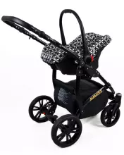 Babylux Miracle Art.286324 Black Deluxe Universal 3-in-1 stroller