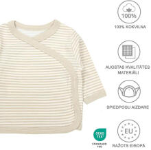 La Bebe™ Long-Sleeved Wrap Shirt for Newborn (1 pc), Art.024648, Size 50, 100% Cotton