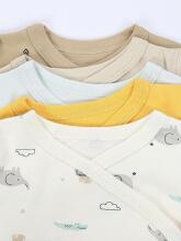 La Bebe™ Long-Sleeved Wrap Shirt for Newborn (1 pc), Art.024648, Size 50, 100% Cotton