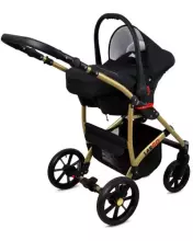 Babylux Largo Art.286477 Black Red Universal 3-in-1 stroller