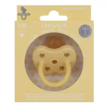 Hevea Natural Rubber Pacifier  Art.216121 Pale Butter Anatomiskā/ortopēdiskā lateksa māneklītis 3-36 mēn.