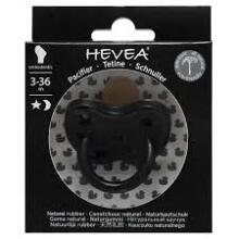 Hevea Natural Rubber Pacifier  Art.211721 Space Black Anatomiskā/ortopēdiskā lateksa māneklītis 3-36 mēn.