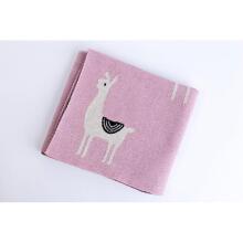 MiniWorld Knitted Blanket Art.286632 Lama 2 Детское хлопковое одеяло/плед 80x100cм