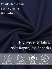 Italian Fashion Women Bathrobe Long Sleeve Art.286674 Navy  Халат для беременных